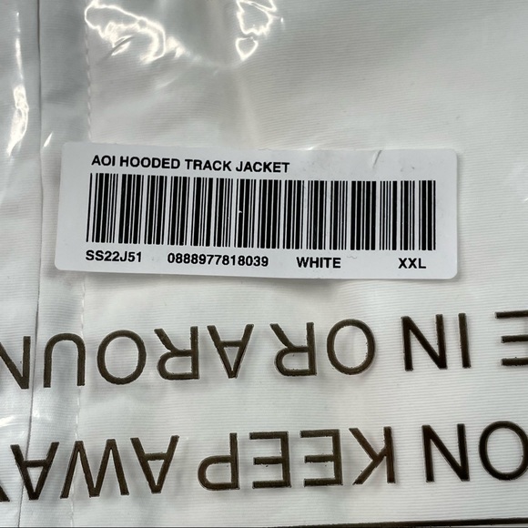 Supreme AOI Track Jacket White & Pink Color Mens XXL Size Glow in the Dark - Picture 11 of 11